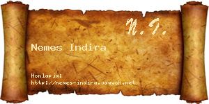 Nemes Indira névjegykártya